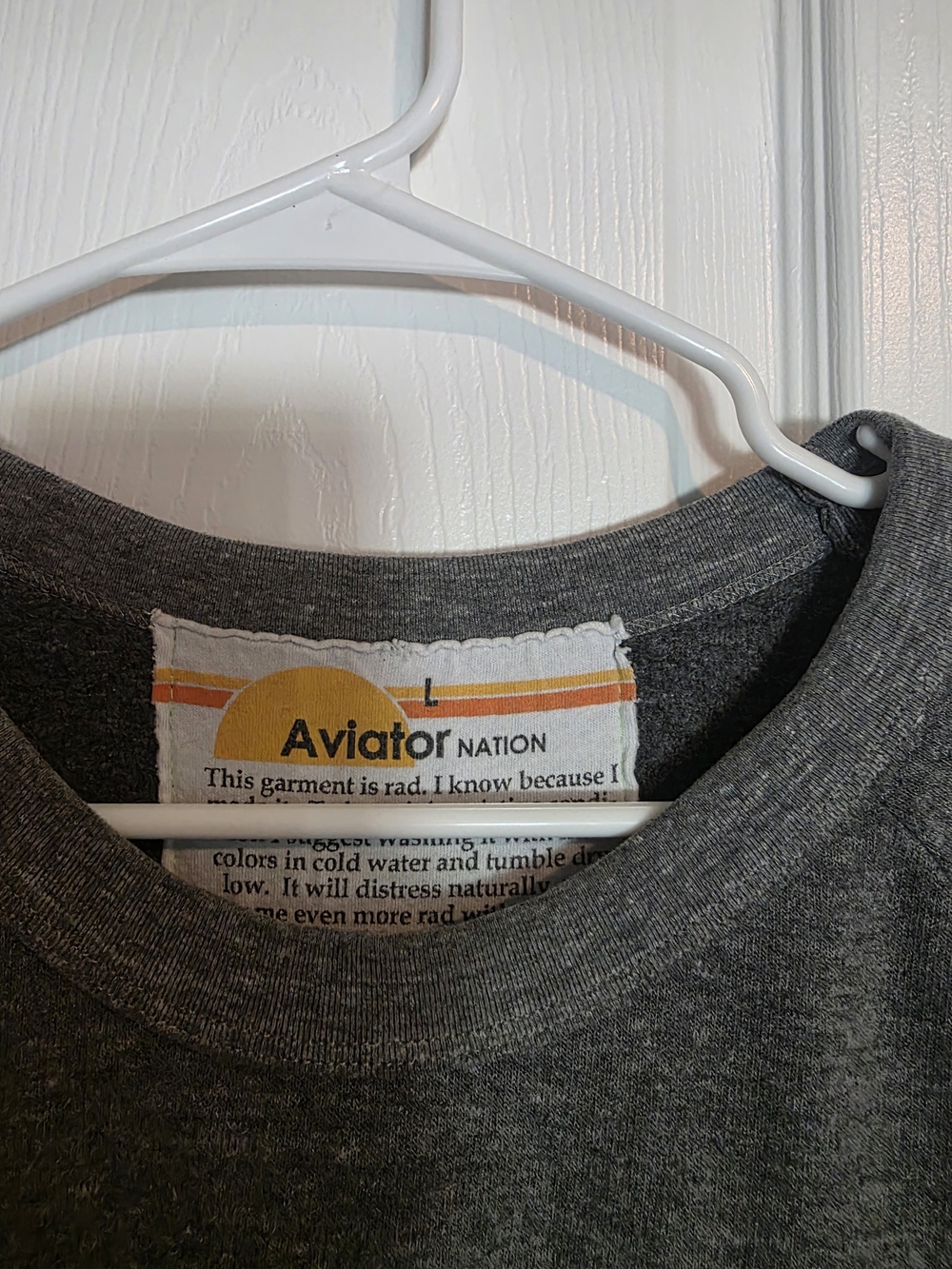 Aviator Nation Rainbow Rib Crewneck - Picture 3 of 8